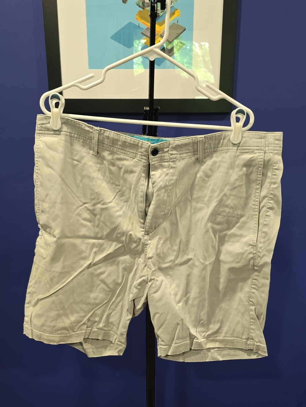 Tori Richard Light Beige Flat Front Cotton Shorts